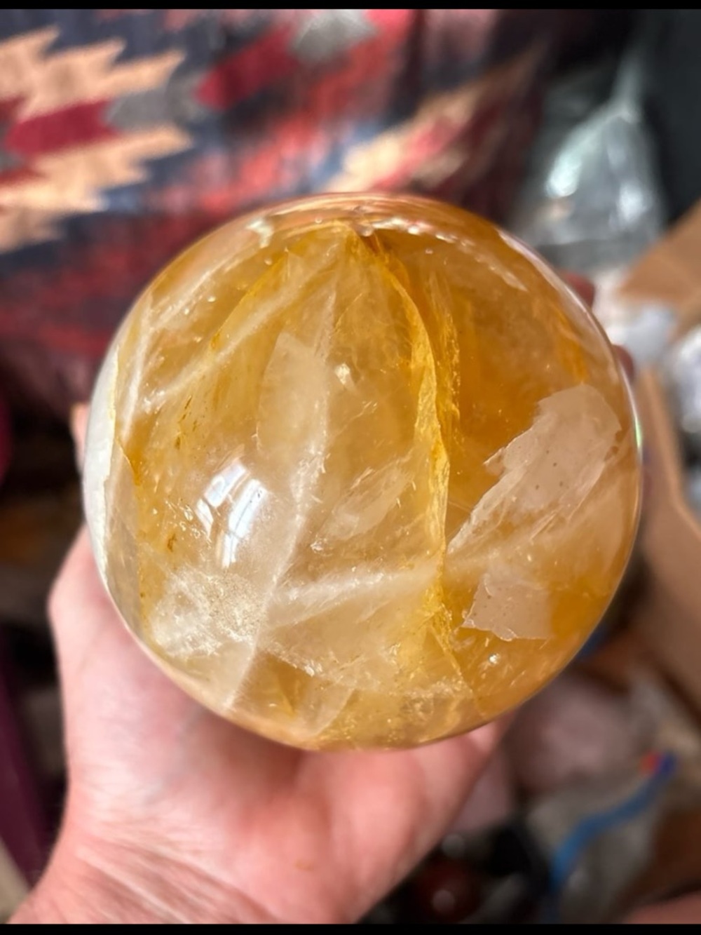 Golden healer sphere UHQ Huge 3.6 inches wide - Picture 2 of 7